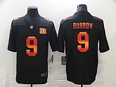 Nike Bengals 9 Joe Burrow Black Colorful Fashion Limited Jersey,baseball caps,new era cap wholesale,wholesale hats